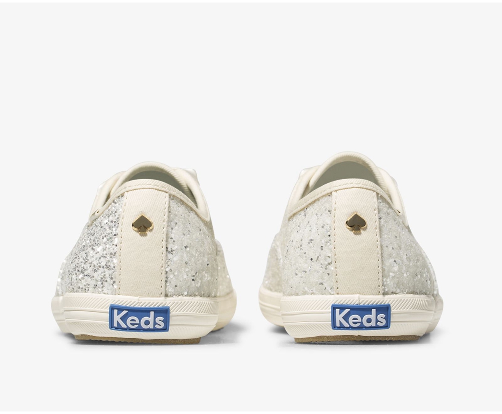 Keds Womens Sneakers White - Kate Spade new york Champion Glitter - 786UTZOIQ